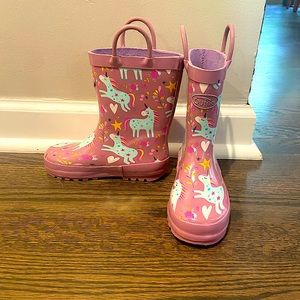 Outeekids kids unicorn rain boots